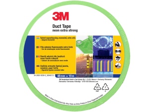 Bandă Adezivă Duct Tape 3M Extra Strong, Neon Verde, 50mm x 10m - Pentru Semnalizare și Reparații