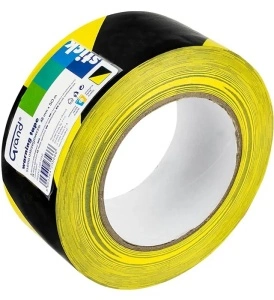 Bandă Adezivă pentru Avertizare, 48mm/50 Metri, Galben/Negru - Siguranță și Avertizare Eficientă
