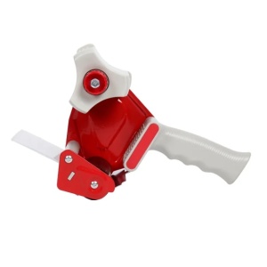 Dispenser Manual DLOffice pentru Bandă Adezivă 50mm/120 Metri, Plastic/Metal, Roșu/Alb