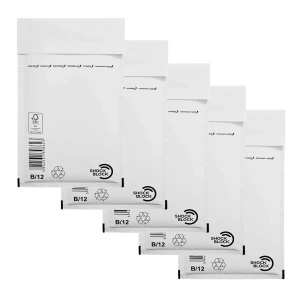 Plic Antisoc B12 cu Bule de Aer, 140x225+50mm, Autoadeziv, Culoare Alb