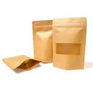 Pungi Stand Up cu Ziplock, 110×155×40 mm, Natur, 50 Buc/Set