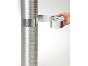 Bandă Adezivă 3M Aluminium Foil Tape, 50 mm x 15 Metri, Argintiu, Pentru Izolații Termice