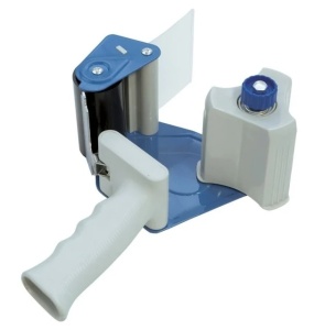 Dispenser Manual pentru Bandă Adezivă 75mm/120 Metri, Plastic/Metal, Albastru/Alb