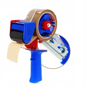 Dispenser Manual Tesa, 50mm/120 Metri, Roșu/Albastru + Bandă Adezivă, Maro