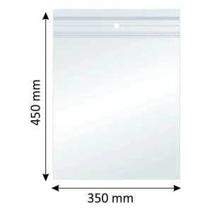 Plicuri cu Fermoar Ziplock, Polietilenă, 350x450mm, 40µm, 100Buc/Set