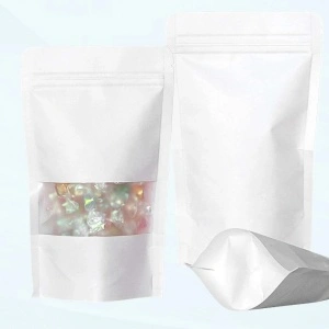 Pungi Stand Up cu Ziplock, 180×290×70 mm, Albe, 50 Buc/Set