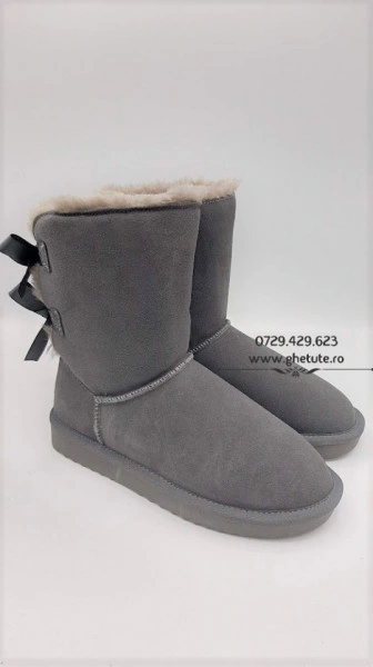Cizme tip UGG - doua fundite gri - Img 2