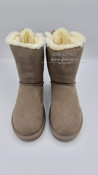 Cizme tip UGG - doua fundite, sand - Img 4