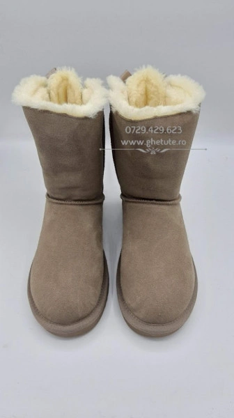 Cizme tip UGG - doua fundite, sand - Img 4