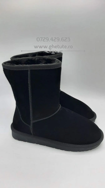 Cizme tip UGG - clasic mediu negru - Img 3