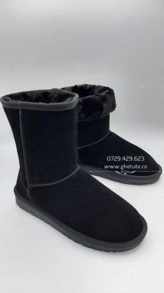 Cizme tip UGG - clasic mediu negru - Img 4