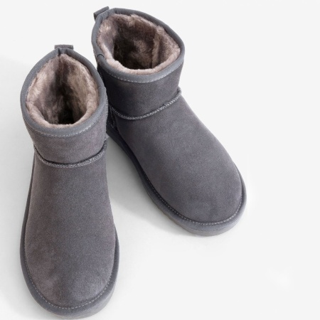 Ghete tip UGG - mini clasic, gri - Img 2