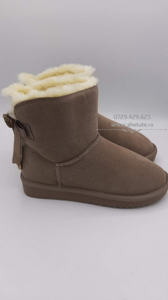 Ghete tip UGG - stone, sand - Img 2