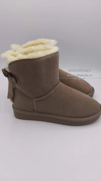 Ghete tip UGG - stone, sand - Img 2