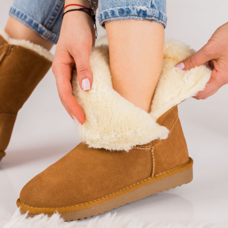 Cizme tip UGG -bling camel - Img 2