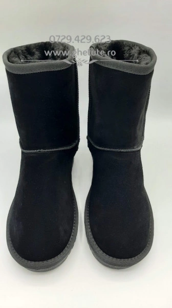 Cizme tip UGG - clasic mediu negru - Img 5