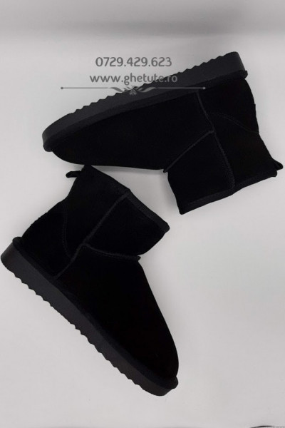 Ghete tip UGG - mini clasic, negru - Img 5