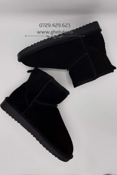 Ghete tip UGG - mini clasic, negru - Img 5