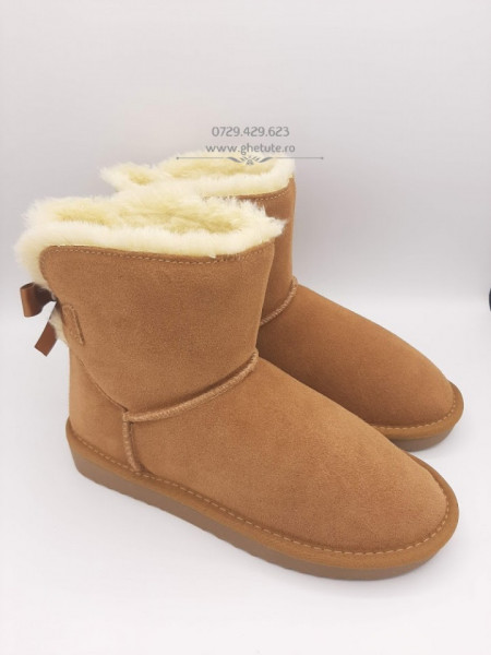 Ghete tip UGG - o fundita, camel, 35-36 - Img 3