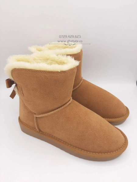 Ghete tip UGG - o fundita, camel, 35-36 - Img 3
