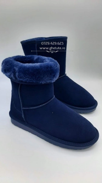 Cizme tip UGG - clasic mediu, navy - Img 3