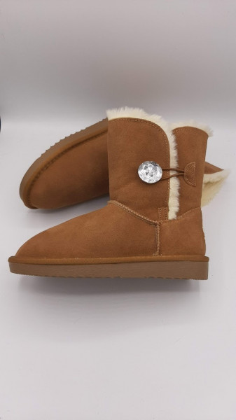 Cizme tip UGG -bling camel - Img 4