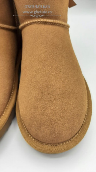 Ghete tip UGG - fluffy camel - Img 3