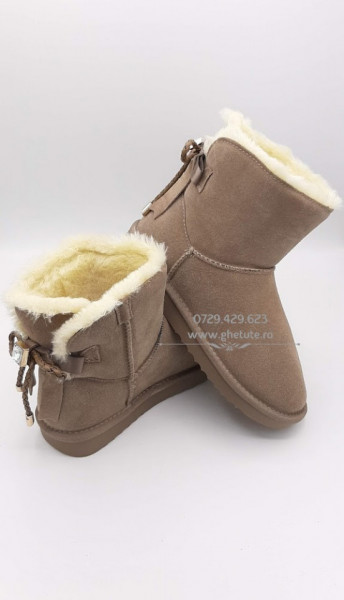 Ghete tip UGG - stone, sand