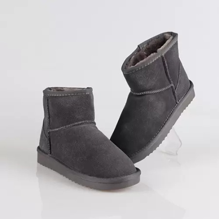 Ghete tip UGG - mini clasic, gri - Img 5