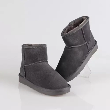 Ghete tip UGG - mini clasic, gri - Img 5