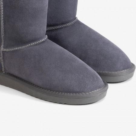 Cizme tip UGG - clasic inalt, gri - Img 4