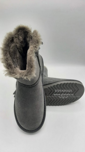 Ghete tip UGG - stone, gri - Img 2