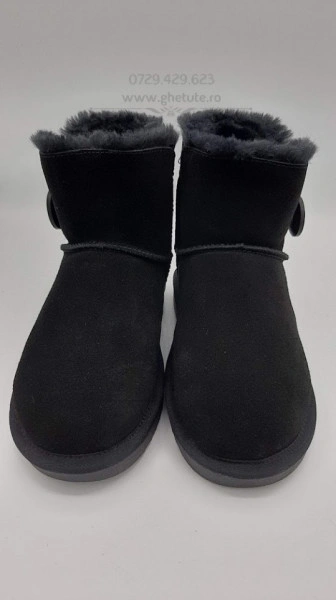 Ghete tip UGG -un nasture, negru - Img 5