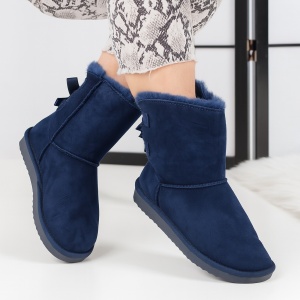 Cizme tip UGG - doua fundite bleumarin