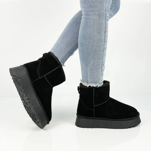 Ghete tip UGG mini cu platforma