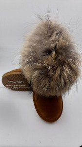 Ghete tip UGG - blana naturala- camel