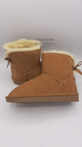 Ghete tip UGG - o fundita, camel, 35-36