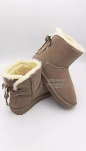 Ghete tip UGG - stone, sand
