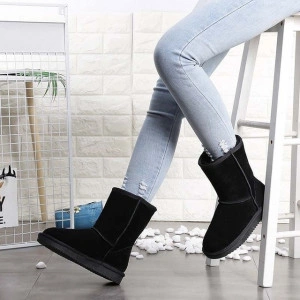 Cizme tip UGG - clasic mediu negru