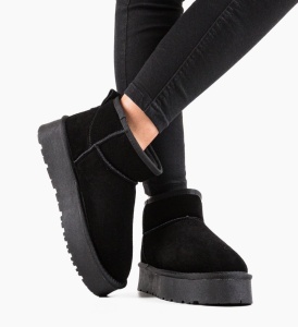 Ghete tip UGG ultra mini cu platforma