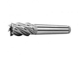 Freza cilindro-frontala, coada conica, cu 4-8 dinti, HSS DIN 845, STAS 1683, Tip N
