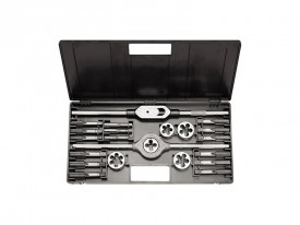 Trusa filiere si tarozi, filet metric, Carbon Steel / HSS DIN EN22568, DIN 352, in cutie de plastic, M12 - M20