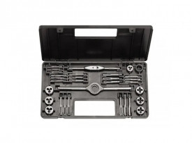 Trusa filiere si tarozi, filet metric, Carbon Steel / HSS DIN EN22568, DIN 352, in cutie de plastic, M2.5 - M7