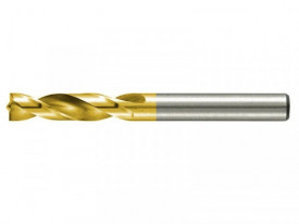 Burghiu elicoidal extrascurt coada cilindrica, HSS rectificat TiN DIN 1897 - STAS 4566, Tip N