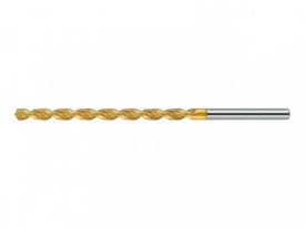 Burghiu elicoidal lung coada cilindrica, HSS rectificat TiN DIN 340 - STAS 574, Tip N
