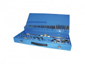 Trusa filiere si tarozi, filet metric, HSS DIN EN22568, DIN 352, in cutie metalica, M3 - M20