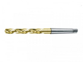 Burghiu elicoidal coada conica, HSS rectificat TiN DIN 345 - STAS 575, Tip N