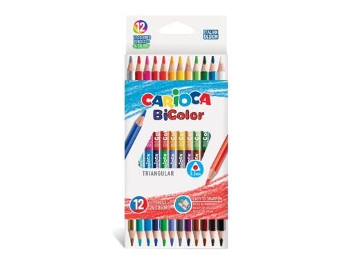 Creioane bi-color Carioca 12/set