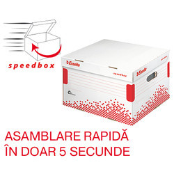 Container arhivare si transport Esselte Speedbox, cu capac, pentru 4/5 cutii arhivare