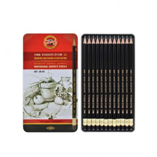 Set 12 creioane grafit Toison D'Or 8B-8H